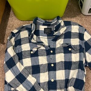 Navy and white American Eagle Flannel